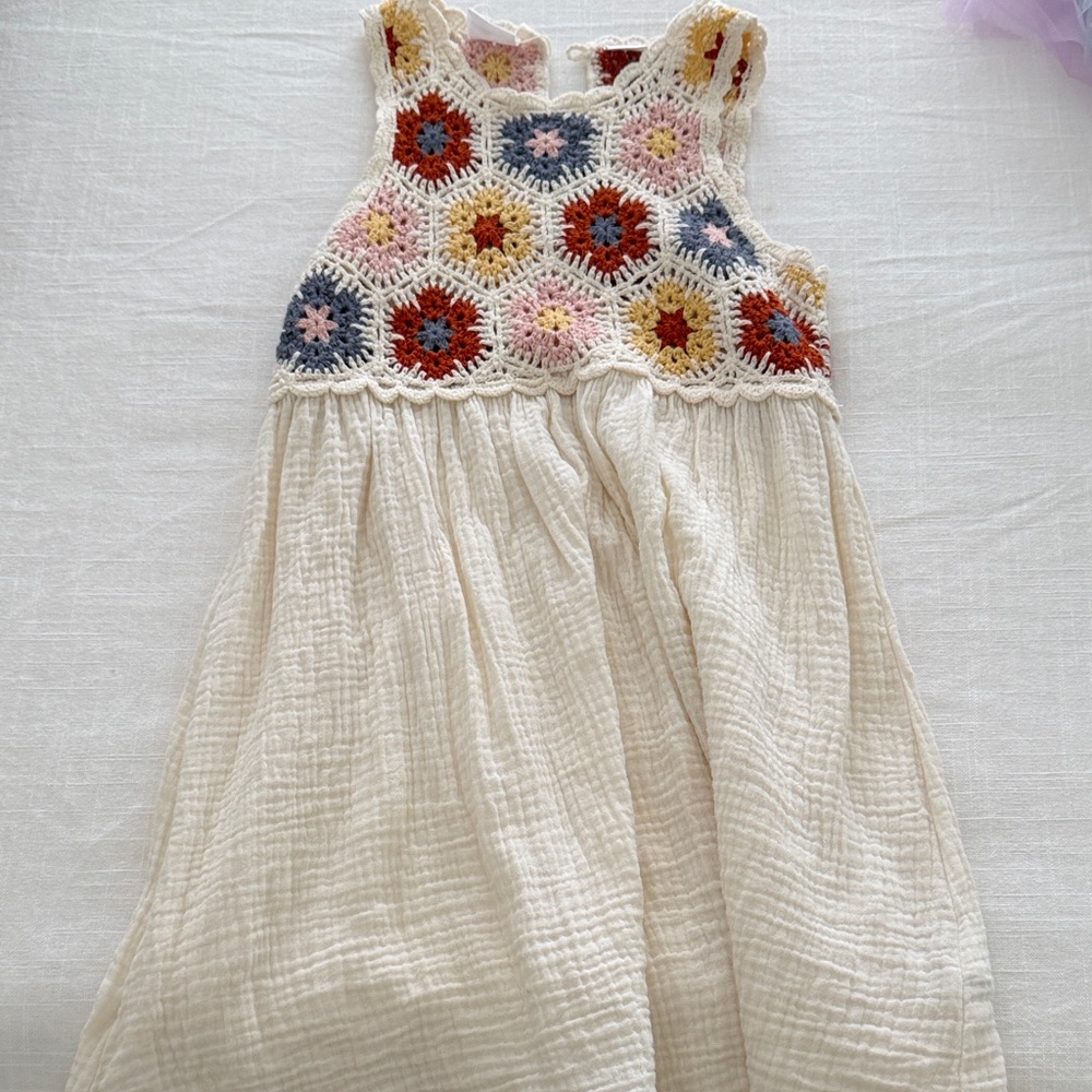 Zara Colorful Crochet Kids Dress - Picture 4 of 5